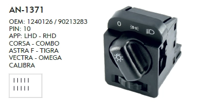 CORSA - COMBO - ASTRA F - VECTRA A FAR ANAHTAR ALT ÇEVİRİCİ