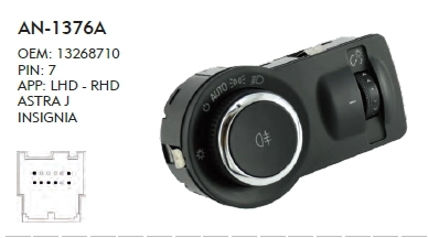 FAR AÇMA KAPAMA DÜĞME INSIGNIA TEK SİSLİ - 7 PIN