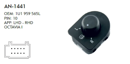 AYNA AYAR DÜĞME OCTAVIA 1