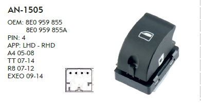 CAM DÜĞME AUDI A4 2002-2008 TEKLİ