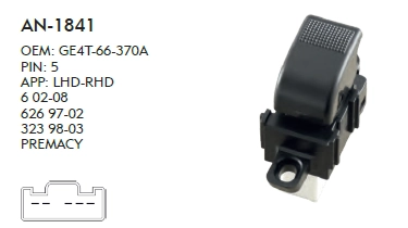 CAM DÜĞME MAZDA 6 2002-2008 TEKLİ