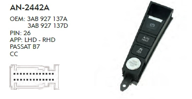 START STOP - EL FREN DÜĞME  + HOLD PASSAT CC