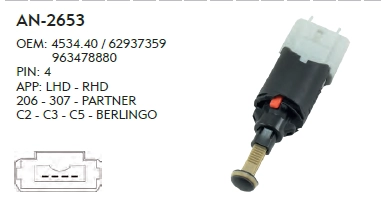 206 - 307 - PARTNER - C3 - C5 - BERLINGO FREN MÜŞÜRÜ
