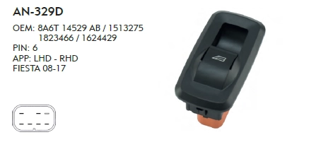 CAM DÜĞME FORD FIESTA SAĞ 2008-2012