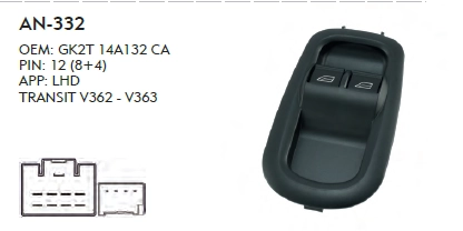 SOL CAM DÜĞME FORD TRANSIT V362 SOL ÇİFTLİ