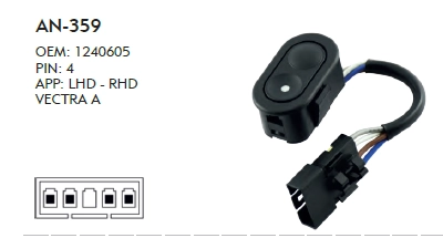 ARKA CAM DÜĞME VECTRA A TEKLİ