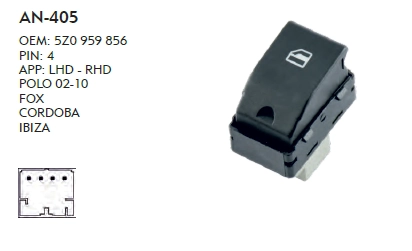 SAĞ CAM DÜĞME POLO TEKLİ HATCBACK 2002 VE SONRASI