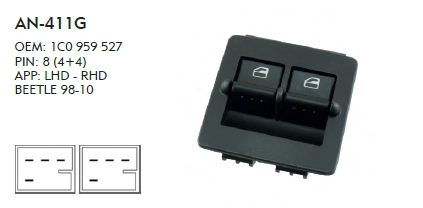 SOL CAM DÜĞME NEW BEETLE 1998-2010