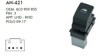 CAM DÜĞME POLO 2009-2017 TEKLİ