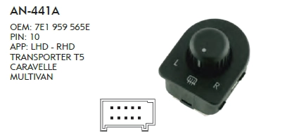 AYNA AYAR DÜĞME TRANSPORTER T5