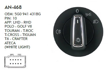 FAR AÇMA KAPAMA DÜĞME IBIZA - KROM -TEK SİS