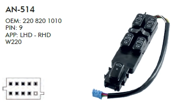 SOL CAM DÜĞME MERCEDES W220 DÖRTLÜ SET