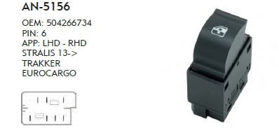 SOL CAM DÜĞME  IVECO STRALIS -IVECO STRALIS 6 PIN