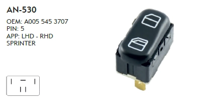 CAM DÜĞME MERCEDES VITO 1996-2003 - TEKLİ