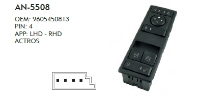 ACTROS POWER WINDOW SWITCH - D.SIDE