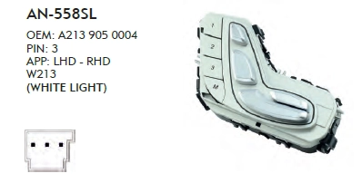 SOL KOLTUK AYAR DÜĞME MERCEDES W213 - BEYAZ IŞIK