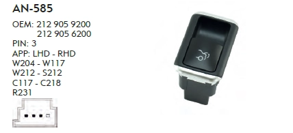BAGAJ AÇMA DÜĞME MERCEDES W204