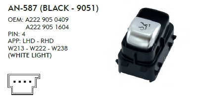 BAGAJ AÇMA DÜĞME MERCEDES W213 - BEJ - 9051