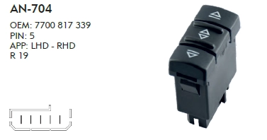 SOL CAM DÜĞME RENAULT 19