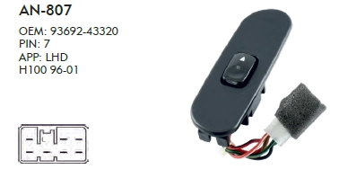 SAĞ CAM DÜĞME HYUNDAI H100 TEKLİ 1996-2001