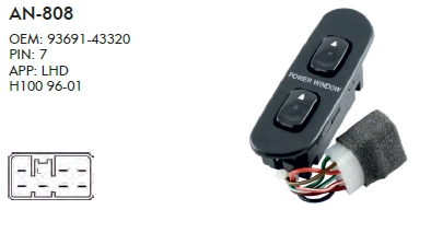 SOL CAM DÜĞME HYUNDAI H100 ÇİFTLİ 1996-2001