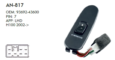 SAĞ CAM DÜĞME HYUNDAI H100 TEKLİ 2002 VE SONRASI