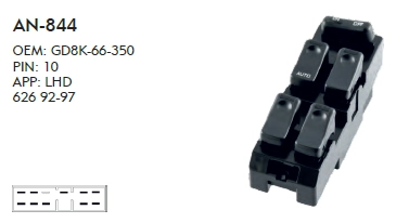 SOL CAM DÜĞME  MAZDA 626 - SOL DÖRTLÜ TAKIM 1996-1998