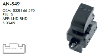 CAM DÜĞME MAZDA 3 TEKLİ  2004 - 2009