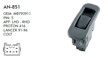 SAĞ CAM DÜĞME CARISMA - 5 PIN